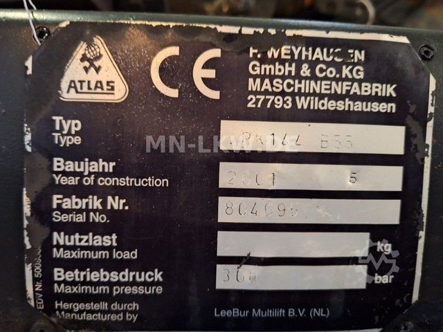 Kipper LKW MAN 18.280 4x4 ALLRAD ABROLLKIPPER ATLAS HAKEN TÜV