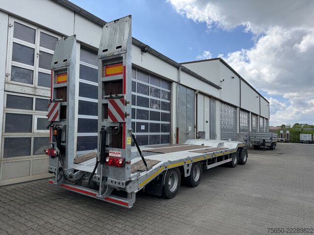 Low loader trailer Möslein TA4 Schwebheim  4 Achs Tiefladeranhänger, Neuwertig