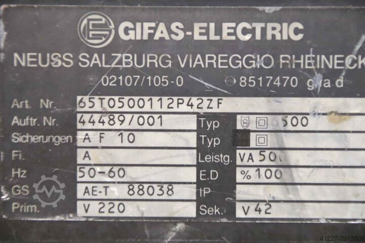 Einphasen-Trenn-Transformator 42 V Gifas 500 65T0500112P42ZF