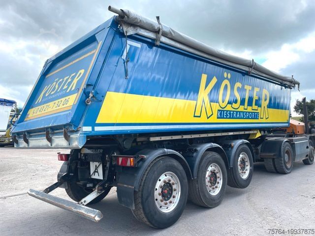 Tipper semitrailer MEILLER 27m³ Alu Kippauflieger / Fertigerbremse/Alufelge