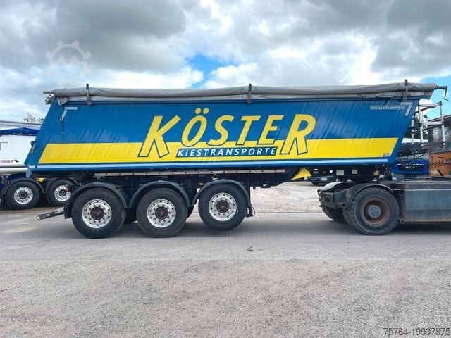 Tipper semitrailer MEILLER 27m³ Alu Kippauflieger / Fertigerbremse/Alufelge