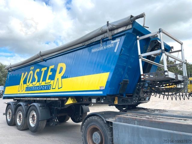 Tipper semitrailer MEILLER 27m³ Alu Kippauflieger / Fertigerbremse/Alufelge
