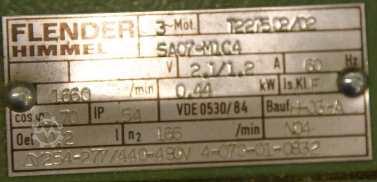 Geared motor 0.37 kW 137 rpm Flender Himmel SA07-M1C4