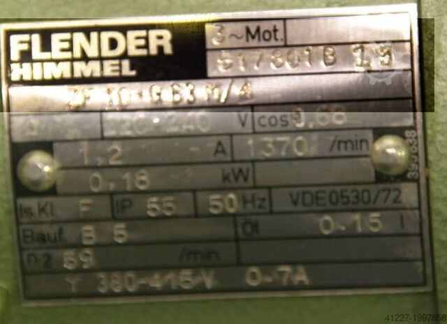 Gear motor 0.18 kW 59 rpm Flender Himmel** ZF10-G63M/4