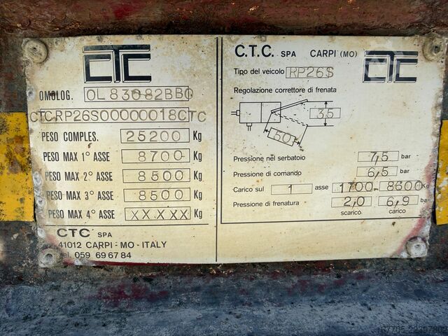 Lowbed semitrailer for transportation of construction machinery CTC RP26S