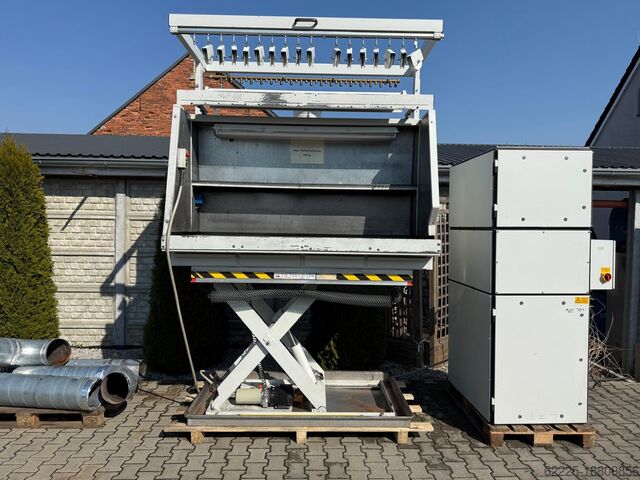Work table, scissor type with extraction Beck BE-MI / BE-200/80/500