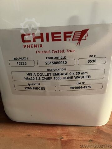 150-Ton Lot of Industrial Fasteners and Bolts CHIEF / PGB FASTENER / FABORY 