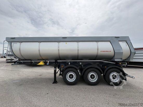 Kipper Auflieger SCHWARZMüLLER THERMORUNDMULDE 25 M³, LIFTACHSE, ROLLPLANE, BPW ACHSEN,  SOFORT VERFüGBAR