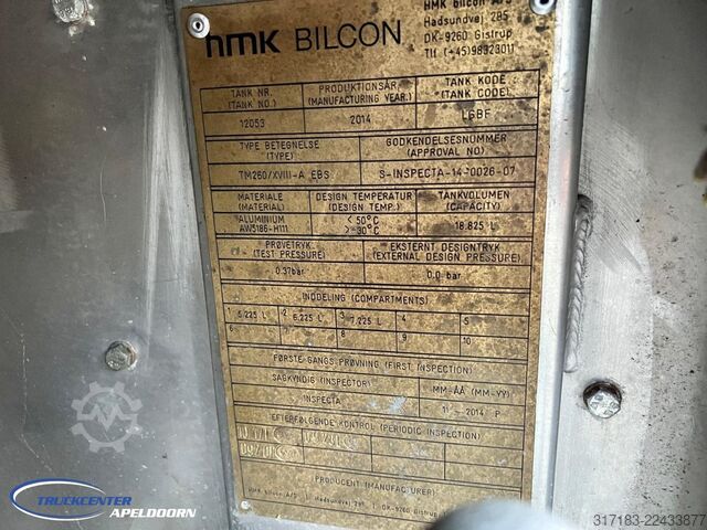 Tankwagen Volvo FH 540 HMK Bilcon 18800 Liter ADR, Steering axl...