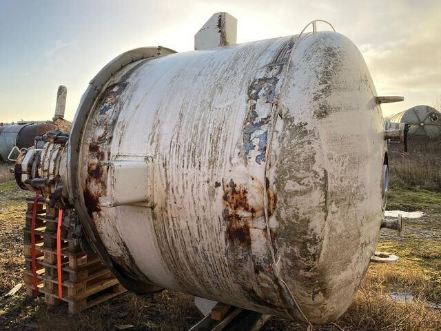 5,000 Litre Pfaudler Model BE5000 Vertical Glass Lined Reactor Pfaudler BE5000