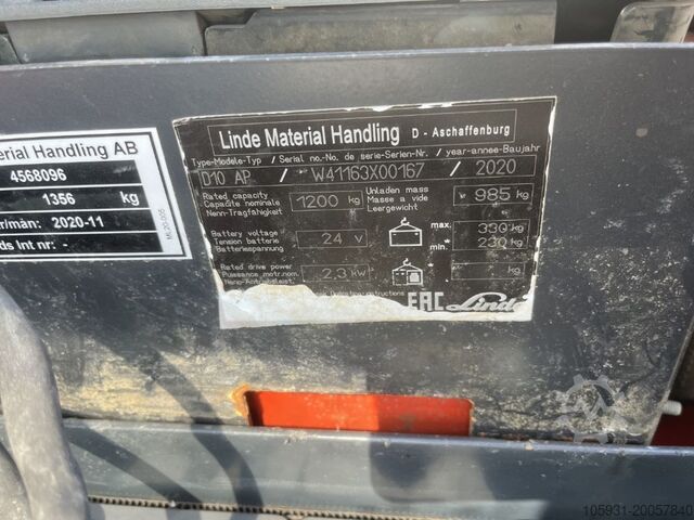 Stand-on stacker Linde D10AP