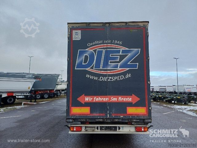 Open semitrailer with tarp Berger Curtainsider Mega