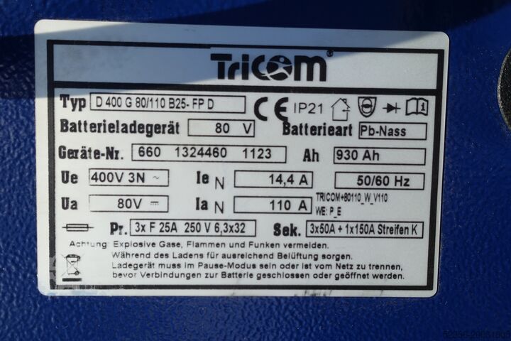 Battery charger Tricom Futur HF 80V 110A