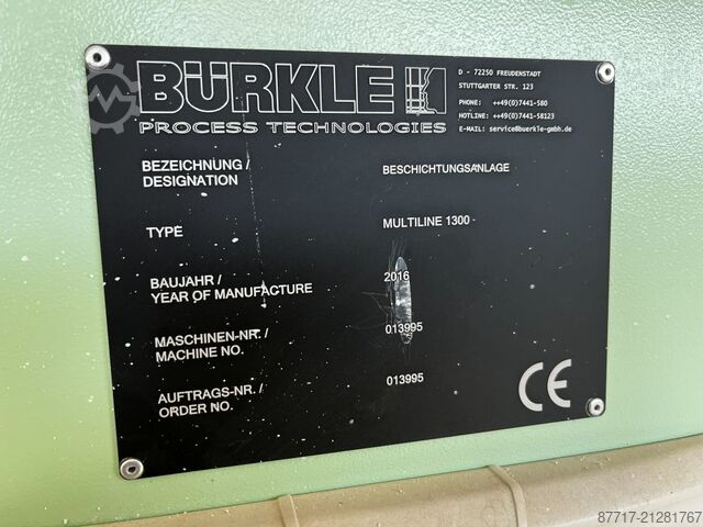 Walzauftragmaschine BÜRKLE Multiline SKA-1300