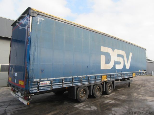 Open semitrailer with tarp SCHMITZ CARGOBULL MegaVarios verbreiterbar/auskurbelbar Ersatzrad