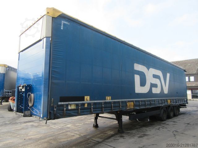 Open semitrailer with tarp SCHMITZ CARGOBULL MegaVarios verbreiterbar/auskurbelbar Ersatzrad