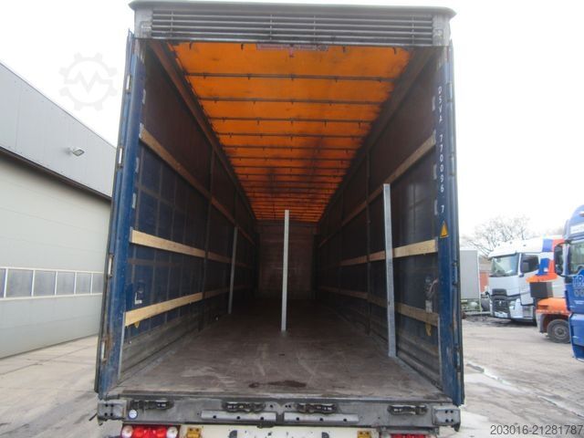 Open semitrailer with tarp SCHMITZ CARGOBULL MegaVarios verbreiterbar/auskurbelbar Ersatzrad