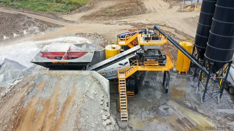 Mobile Concrete Batching Plant FABO Mobile Concrete Batching Plant 100 m3/h Mobile Concrete Batching Plant