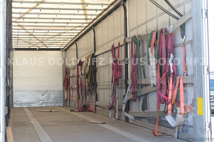 Open semitrailer with tarp HUMBAUR HSA 2006 Pritsche Plane SAF-Achsen