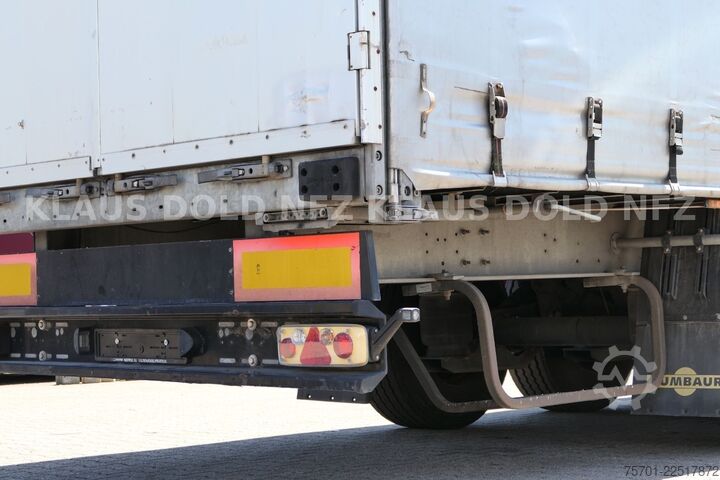 Open semitrailer with tarp HUMBAUR HSA 2006 Pritsche Plane SAF-Achsen