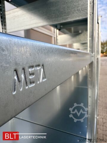 Modular shelf ca. 60,06 lfm. Fachbodenregale META H: 200 cm T: 60 cm , 150 kg pro Ebene