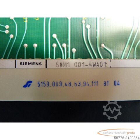 Component Siemens 6DM1001-4WA01 PAC C-Modul