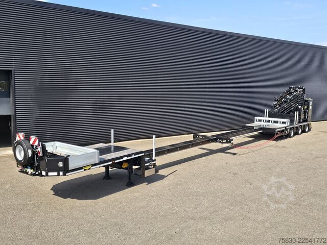 Tieflader Broshuis 3ABSD / EXTENADABLE / HIAB IQ 958 E9 + JIB 155-...