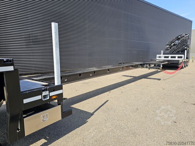 Tieflader Broshuis 3ABSD / EXTENADABLE / HIAB IQ 958 E9 + JIB 155-...