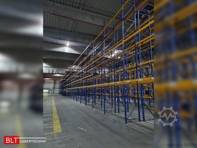 Heavy-duty rack, industrial shelving, high-bay rack Jungheinrich Delta – 101 lfm, Höhe 7,50m Boden + 3 Ebenen | Fachlast 2700 kg