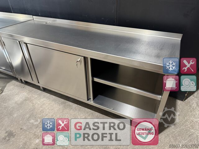 Edelstahl - Arbeitsschrank/Tisch Rational 