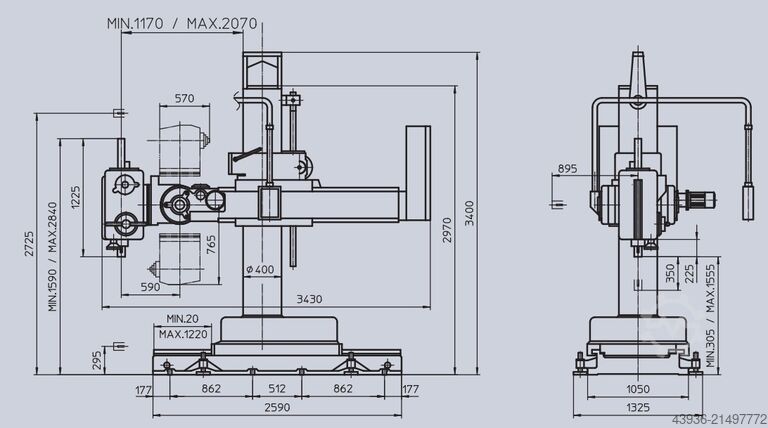 Radialbohrmaschine WEILER - VOM 50 WEILER VOM50