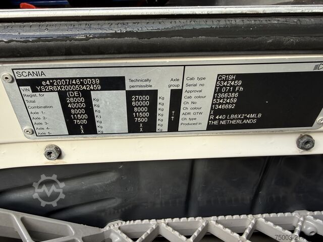 Autokran Scania R440 6X2*4 Kran HMF 5020 K5