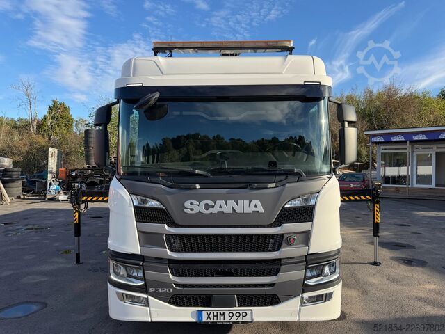 Loading platform Scania P320 Flatbed-truck + HIAB X-HiPro 162 E4, 2019