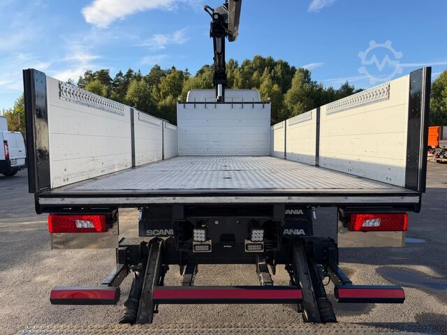 Loading platform Scania P320 Flatbed-truck + HIAB X-HiPro 162 E4, 2019