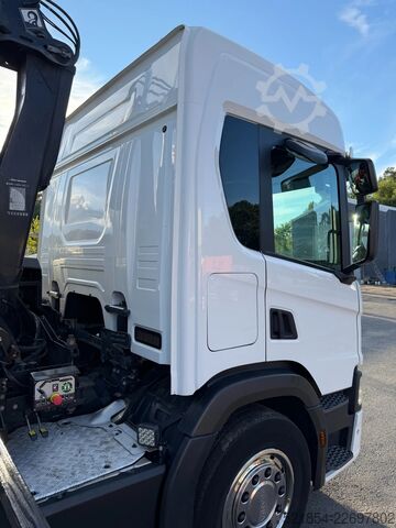 Loading platform Scania P320 Flatbed-truck + HIAB X-HiPro 162 E4, 2019