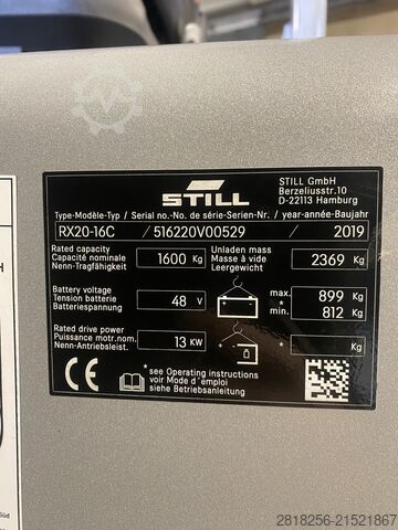 Schubmaststapler STILL RX20-16C