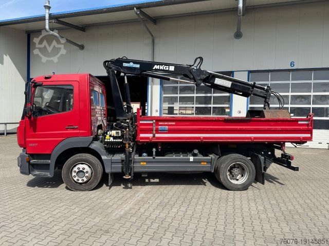 Kipper LKW MERCEDES-BENZ Atego 1227 K Kran Funk-FB Greifer 3 Sitze