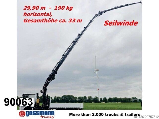 Flatbed truck Mercedes-Benz Arocs 41451 AK 8x8/4 Hiab Kran 548 E 8 Jib 150