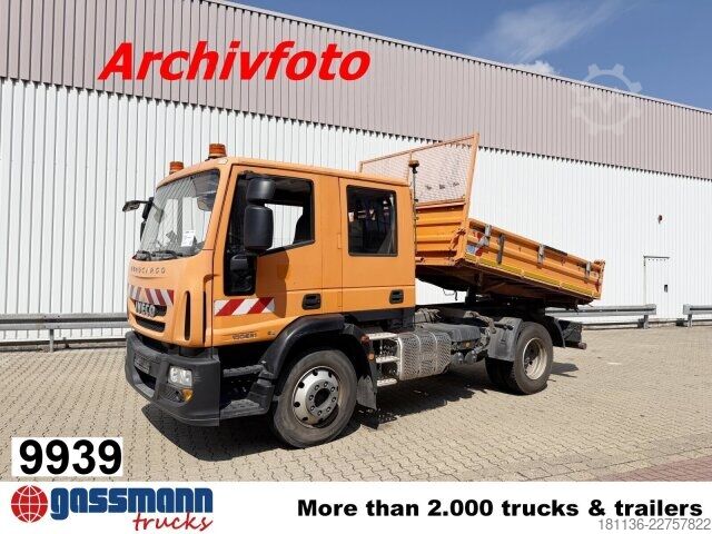 Tipper truck Iveco ML100E21 4x2 Doka, 7 Sitzer, 2xAHK