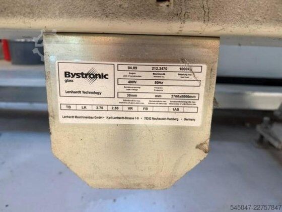 Insulating glass making machine Bystronic Lenhardt 