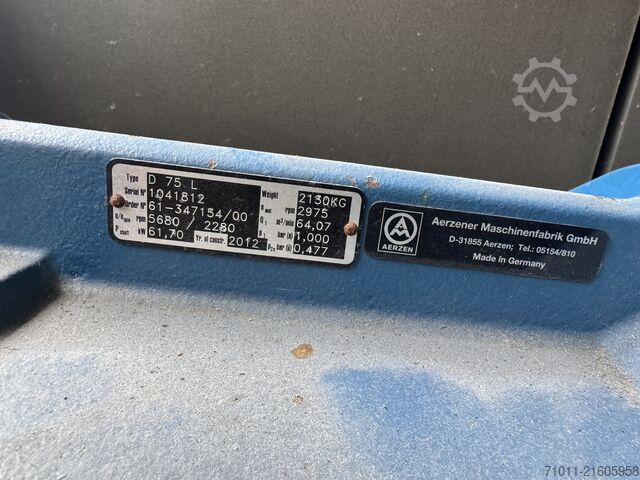 Rotary Lobe Compressor Aerzen Delta Hybrid D75L