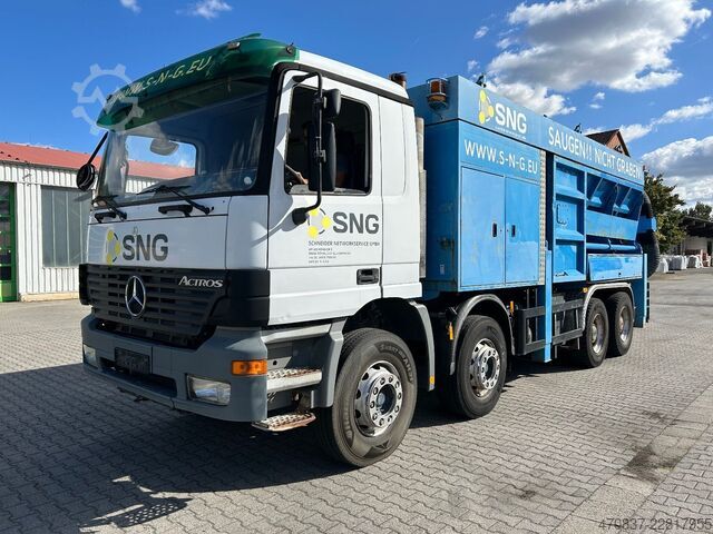 LKW mit Tankaufbau MERCEDES-BENZ Actros 4140 / Saugbagger RSP32-7 / 2 x Turbine