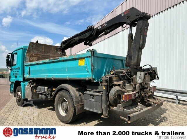 Kipper LKW Mercedes-Benz Actros 1832 K 4x2 mit Heckkran Hiab XS 099ES-2