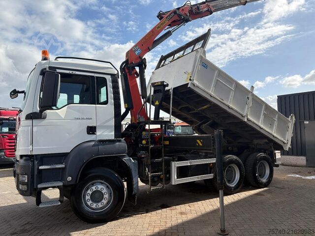 Kranwagen MAN TGS 33.400 + PALFINGER PK16502 + 6X4 + TIPPER +...