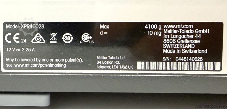 Präzisionswaage Mettler Toledo XPR4002S Precision Balance - 4100gx0.1g