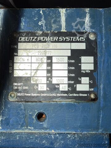 Block heat and power plant MWM TCG 2016 V16