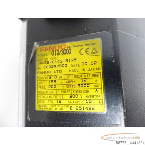 Control unit Fanuc A06B-0143-B175 Servomotor SN: C002A7900 - ! -