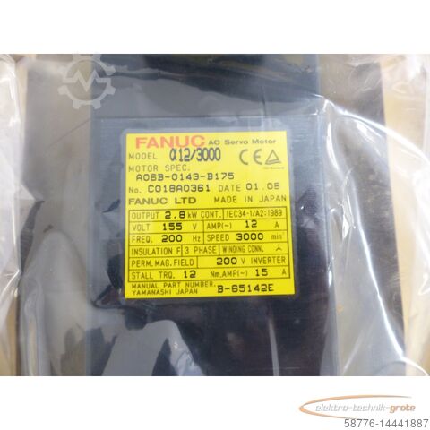 Control unit Fanuc A06B-0143-B175 Servomotor SN: C018A0361 - ! -