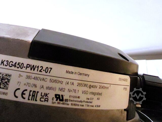 Ebm-papst: K3G450-PW12 Radialventilator ebm-papst K3G450-PW12-07 EC 6630m3/h 940pa centrifugal fan