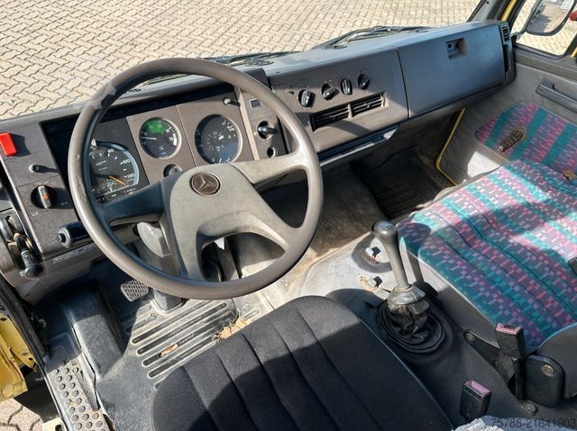 Transporter mit Kipper MERCEDES-BENZ 814 BB Abrollkipper/ Meiller City Haken/ 2x AHK